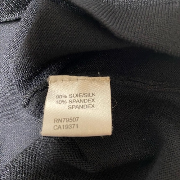 VTG Womens ISDA & Co Silk Blend Black Faux Turtleneck Sweater  - SIZE L -EUC - Picture 6 of 9